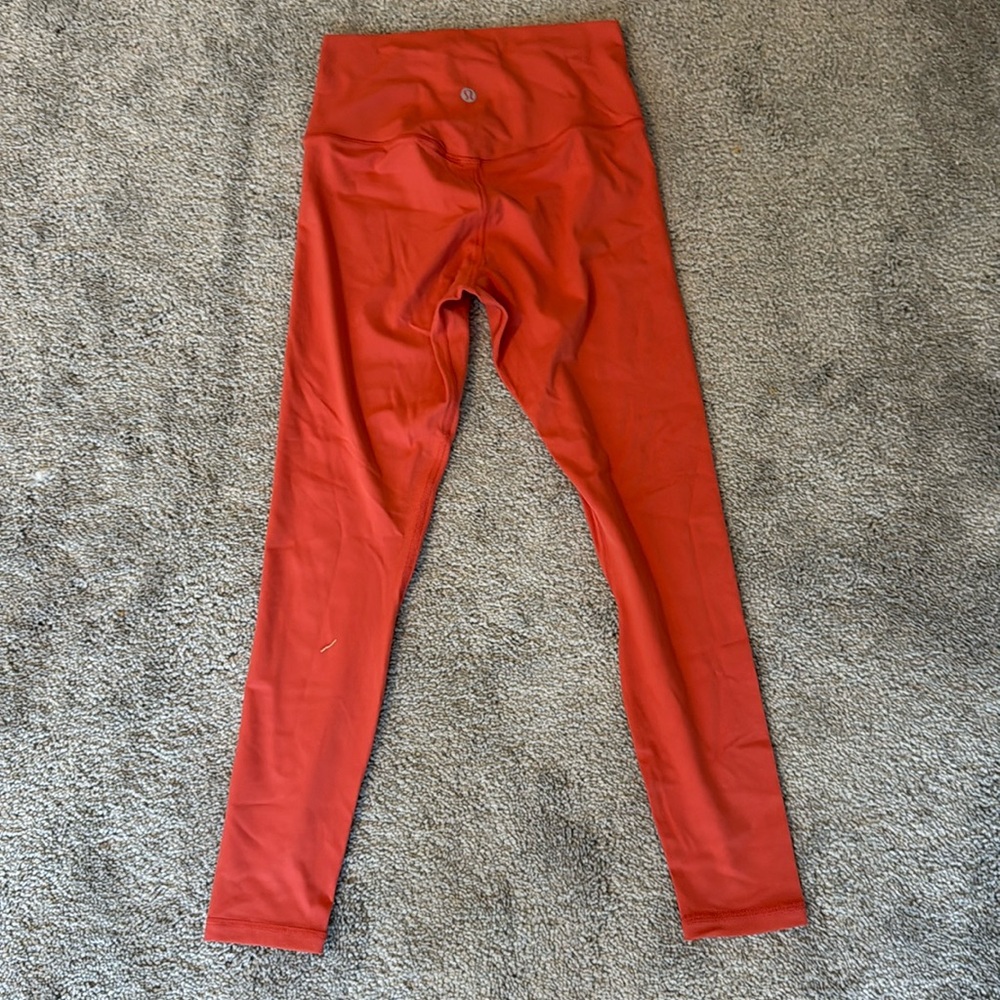 Lululemon leggings 7/8 orange size xs